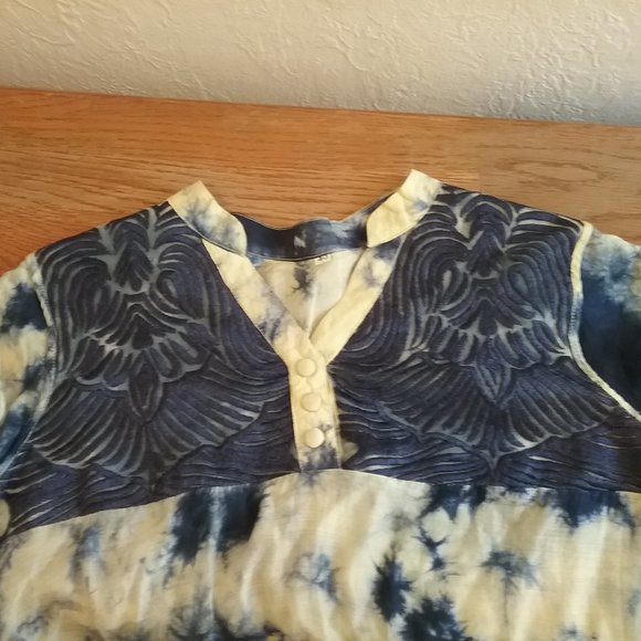 Tie Dye Embroidered Maxi Dress - Picture 11 of 12